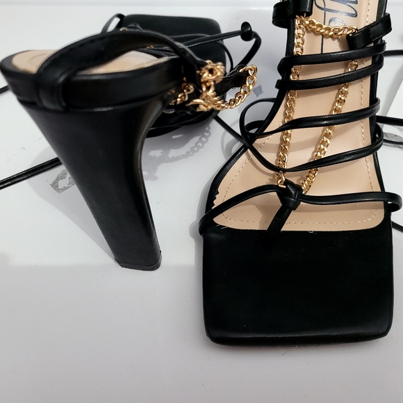 So me boohoo square toe laced up heels - Picture 3 of 4